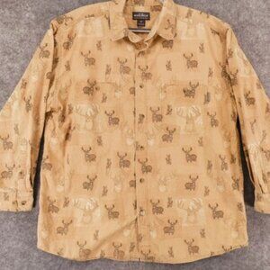 Woolrich Buckskin Deer & Map Flannel Shirt